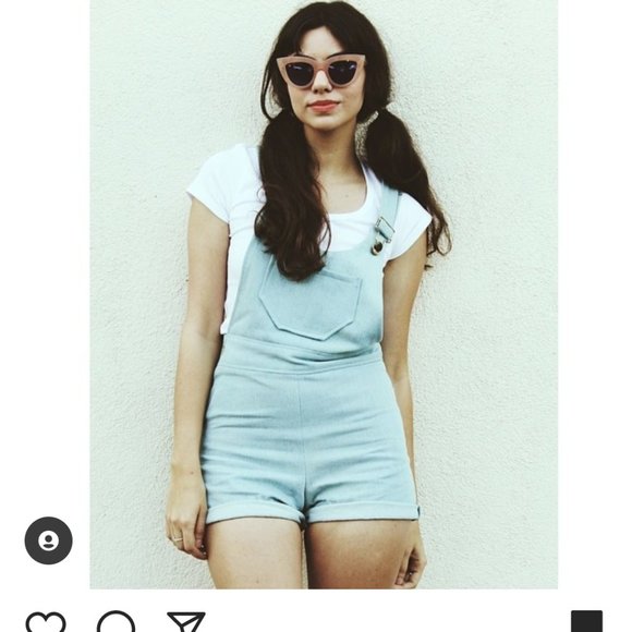 Lykke Wullf Fitted Short Overalls Romper - Small - Picture 1 of 8